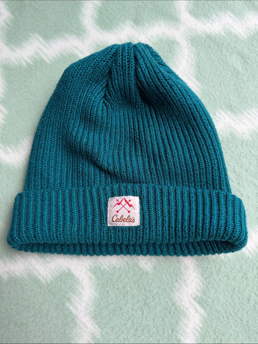 Cabela's Teal Ribbed Knit Beanie - one size unisex
